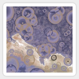 Purple and Taupe Abstract Sticker